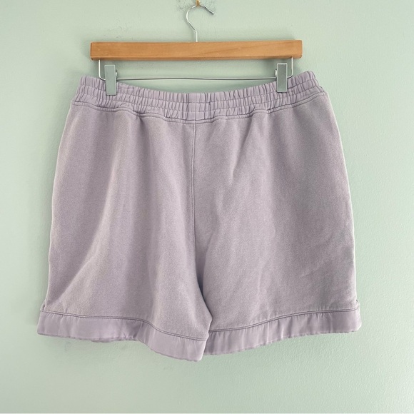 RtA Edgar Satin-Trimmed Cotton-Jersey Shorts Lilac NWOT - Picture 9 of 12